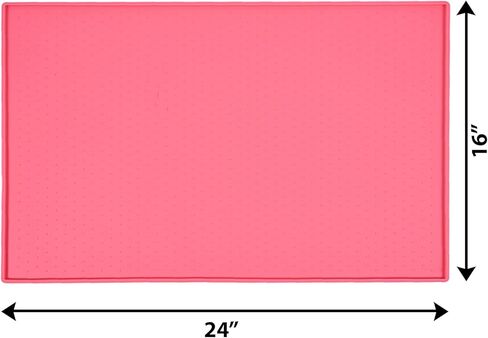 Juqiboom الكلب الغذاء حصيرة مكافحة فوضى تصميم الحيوانات الأليفة القوس حصيرة، غير زلة سيليكون مقاوم للماء القط تغذية تحديد الموقع لجرو كيتي الكلب القط الحيوانات الصغيرة المتوسطة in Kuwait