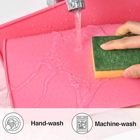 Juqiboom الكلب الغذاء حصيرة مكافحة فوضى تصميم الحيوانات الأليفة القوس حصيرة، غير زلة سيليكون مقاوم للماء القط تغذية تحديد الموقع لجرو كيتي الكلب القط الحيوانات الصغيرة المتوسطة in Kuwait