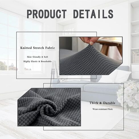 GIANCO FERRO Armless Futon Cover with Skirt Ruffled Stretch Futon Sofa Bed Cover Machine Washable Stain Resistant Futon Couch Cover Charcoal Gray 59"-70.5" in Kuwait