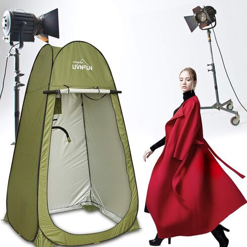 خيمة دش للتخييم من LUVNFUN بطول 6.9 قدم، خيمة مأوى محمولة للخصوصية في غرفة تغيير الملابس للتخييم في الهواء الطلق مع حقيبة حمل، طويلة جدًا in Kuwait