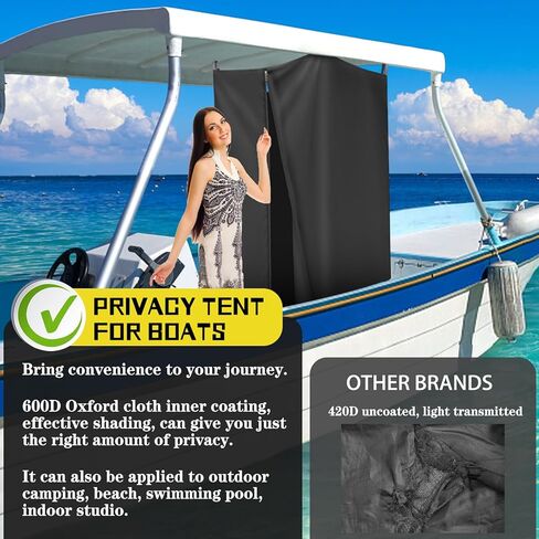 Iceberg Elf Privacy Tent for Boats,Hanging Pontoon Boats Changing Room,100% Uv Protection Waterproof Reusable Concealed Yacht Changing Room in Kuwait