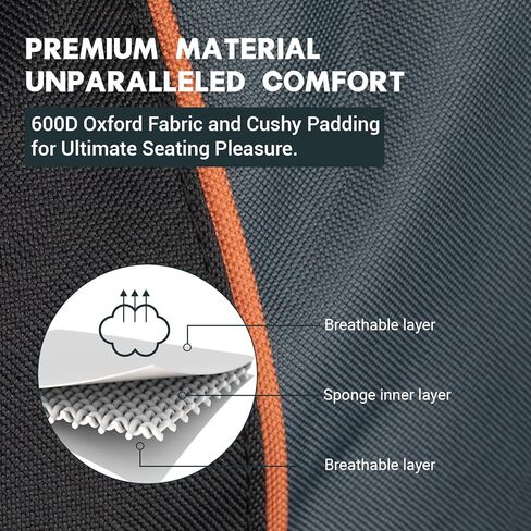 Overmont Oversized Folding Camping Chair 2Pack - 385lbs Support with Padded Cushion Cooler Pockets - Heavy Duty Collapsible Chairs for Sports Garden Beach Fishing in Kuwait