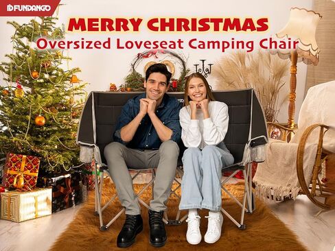 Loveseat Camping Chairs Adults 2 Person Oversized Double Camping Chair for Outside Picnic Beach Travel, Love Seat Camp Chair, Oversized, Black/Grey in Kuwait