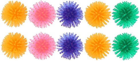 Zerodis 10 Pcs Cat Colorful Ball Toys,Portable Catch Playing Toys TPR Thorn Pet Kitten Exerciser Interactive Balls in Saudi Arabia