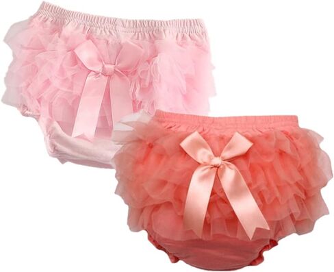 سراويل قصيرة للأطفال من HOVELL سراويل داخلية مكشكشة من التول للأطفال الرضع سراويل داخلية من الدانتيل in Kuwait