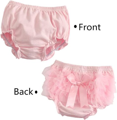 سراويل قصيرة للأطفال من HOVELL سراويل داخلية مكشكشة من التول للأطفال الرضع سراويل داخلية من الدانتيل in Kuwait