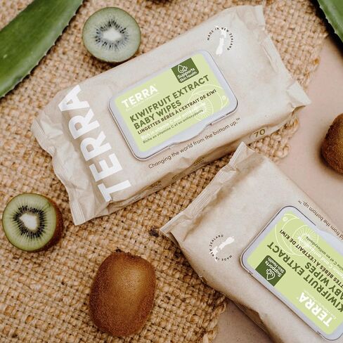 Terra Bamboo Water Baby Wipes: 99.7% Pure New Zealand Water, 100% Biodegradable Bamboo Fiber, 0% Plastic, Unscented Baby Wipes for Sensitive Skin, 12 Packs of 70 Wipes in Saudi Arabia