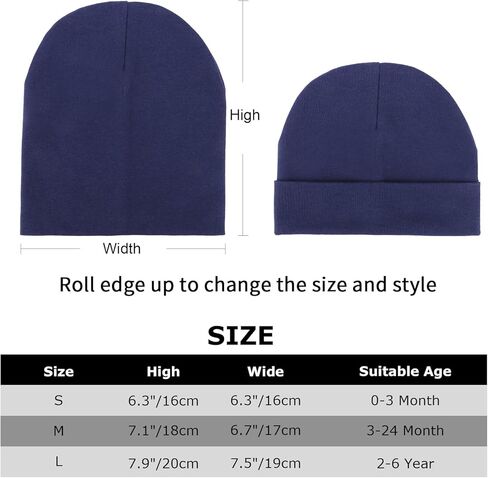 DRESHOW BQUBO 4 Pieces Baby Beanie Newborn Toddler Soft Cute Knit Hat Hospital Hats for Baby Boys Infant Cap Beanies in Kuwait