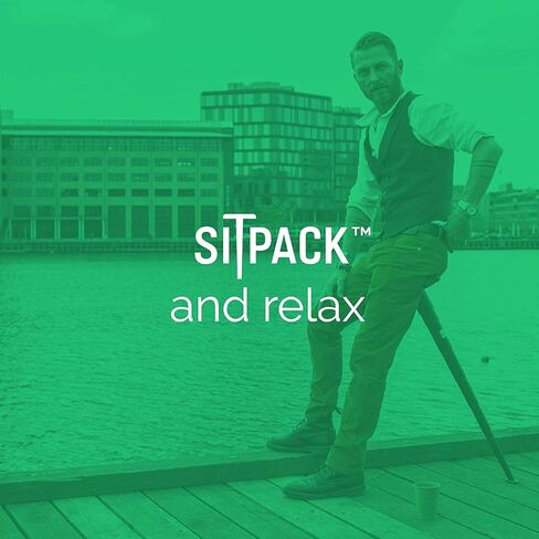 كرسي Sitpack 2.0 صغير الحجم قابل للطي وخفيف الوزن | كرسي مرتفع قابل للتعديل ومحمول | الصيد، المشي لمسافات طويلة، السفر، مهرجان الموسيقى، الحفلة الموسيقية، حقيبة الظهر، صيد الأسماك | مقعد قابل للطي يصل إلى 245 رطلاً in Kuwait