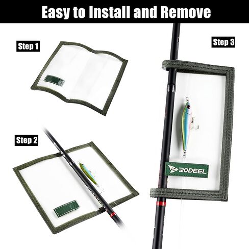 أغلفة طُعم الصيد من Rodeel، 4 عبوات من أغطية طُعم PVC الشفافة، مع أغطية خطافية، تحافظ على سلامة الأطفال والحيوانات الأليفة والصيادين من الخطاف الحاد، مقاس كبير: 8.5 بوصة × 4.4 بوصة، حجم متوسط: 7 بوصة × 3.8 بوصة in Kuwait