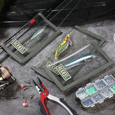 أغلفة طُعم الصيد من Rodeel، 4 عبوات من أغطية طُعم PVC الشفافة، مع أغطية خطافية، تحافظ على سلامة الأطفال والحيوانات الأليفة والصيادين من الخطاف الحاد، مقاس كبير: 8.5 بوصة × 4.4 بوصة، حجم متوسط: 7 بوصة × 3.8 بوصة in Kuwait