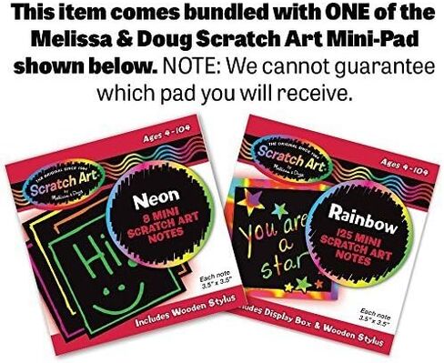 Wooden First Bead Maze Classic Toy + مجموعة مجانية من Melissa & Doug Scratch Art [30427] in Saudi Arabia