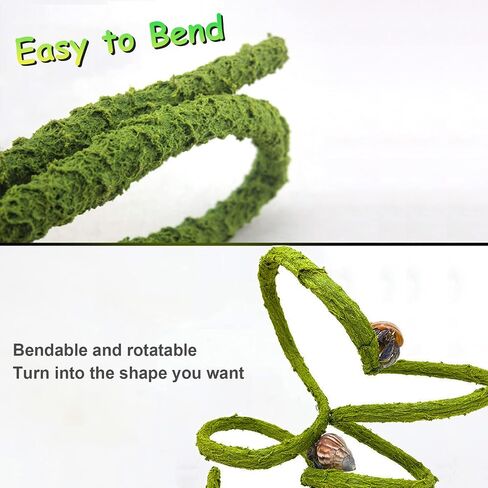 Hermit Crab Climbing Toys, Jungle Vines for Reptiles, Small Animal Terrarium Decor, Bendable, Artificial, for Hermit Crab, Frog, Reptile in Kuwait