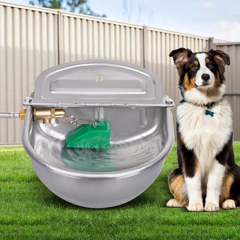 وعاء سقي اوتوماتيكي كبير جدا للكلاب بسعة 1.2 جالون مع صمام عائم نحاسي لملء تلقائي للماشية والخنازير والماعز والاغنام والحيوانات في الهواء الطلق in Kuwait