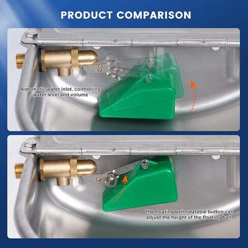 وعاء سقي اوتوماتيكي كبير جدا للكلاب بسعة 1.2 جالون مع صمام عائم نحاسي لملء تلقائي للماشية والخنازير والماعز والاغنام والحيوانات في الهواء الطلق in Kuwait