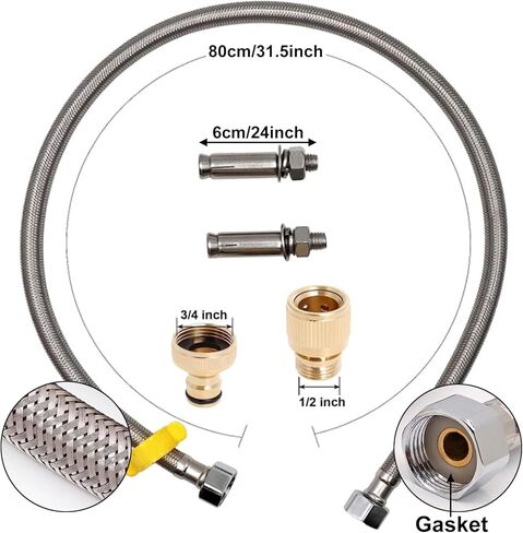 وعاء سقي أوتوماتيكي من الفولاذ المقاوم للصدأ من AWEN، سقي تلقائي للماشية والحيوانات الأليفة للكلاب والماشية والحصان والأغنام والماعز مع أنبوب صمام مياه عائم ومحول 3/4 بوصة in Kuwait