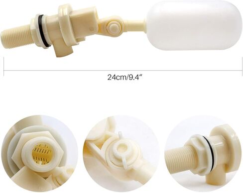 MACGOAL Stainless Steel Automatic Waterer Bowl with Float Valve, Drain Plug and Braided Hose, Water Trough for Livestock Dog Goat Pig Waterer in Kuwait