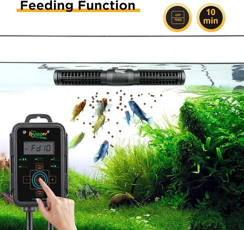 hygger 1850 GPH 18W Aquarium Wave Maker، مضخة تدفق متقاطعة قابلة للتعديل مع وحدة تحكم بشاشة LED، رأس طاقة مغناطيسي لحوض السمك تيار مستمر 24 فولت لأحواض المياه العذبة والشعاب البحرية تصل إلى 135 جالونًا in Kuwait