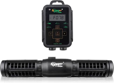 hygger 1850 GPH 18W Aquarium Wave Maker، مضخة تدفق متقاطعة قابلة للتعديل مع وحدة تحكم بشاشة LED، رأس طاقة مغناطيسي لحوض السمك تيار مستمر 24 فولت لأحواض المياه العذبة والشعاب البحرية تصل إلى 135 جالونًا in Kuwait
