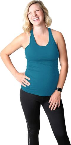 Movemama Maternity Workout and Yoga Top with Cross Back Detail, Shelf Bra and Removable Padding in Kuwait