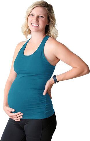 Movemama Maternity Workout and Yoga Top with Cross Back Detail, Shelf Bra and Removable Padding in Kuwait