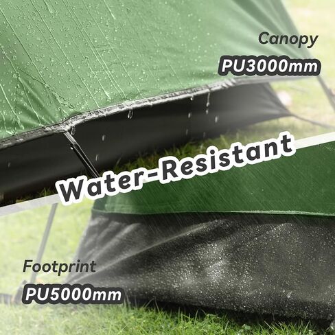 Forceatt Camping Tent 2/3/4 Person, Professional Waterproof & Windproof Lightweight Backpacking Tent Suitable for Outdoor,Hiking,Camping, Mountaineering and Travel in Kuwait