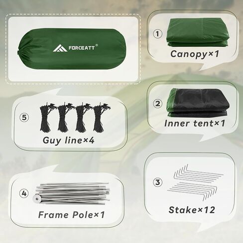 Forceatt Camping Tent 2/3/4 Person, Professional Waterproof & Windproof Lightweight Backpacking Tent Suitable for Outdoor,Hiking,Camping, Mountaineering and Travel in Kuwait