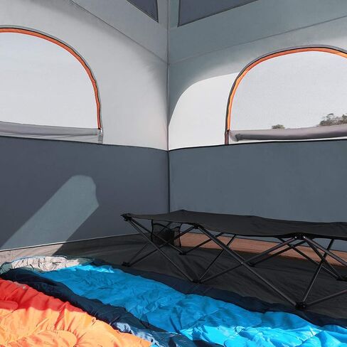 UNP 6 Person Tents for Camping Waterproof Family Cabin Tent with Rainfly | Easy Setup Windproof Double Layer Camping Tent with 1 Mesh Door & 5 Large Mesh Windows 10'X9'X78in(H) in Kuwait