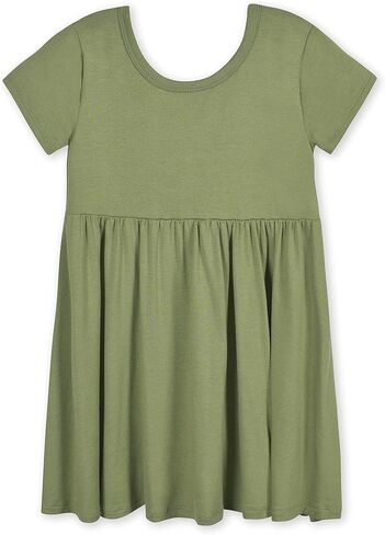 Gerber Baby & Toddler Girls Buttery Soft Short Sleeve Dress w/ Eucalyptus in Kuwait