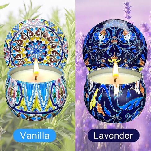شموع معطرة، شموع للعلاج العطري، شموع بوزن 4.4 أونصة لتخفيف التوتر والاسترخاء هدية للمنزل وغرفة النوم للنساء/الرجال، شمع الصويا in Saudi Arabia