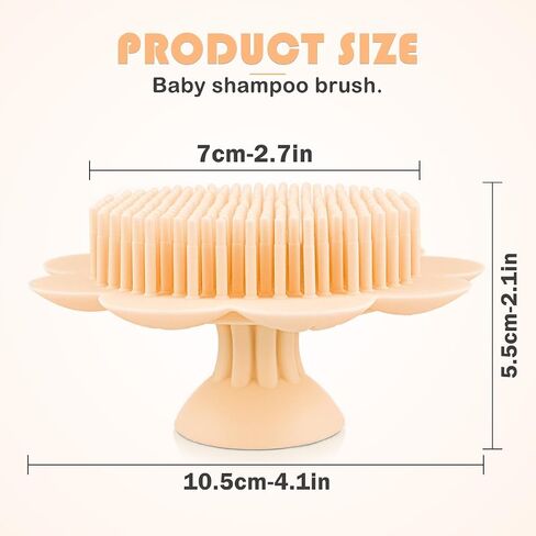 Baby Hair Scalp Massage Shampoo Brush with Soft Baby Bath Brush Silicone Massage Brush for All Hair Kid Newborn Toddler（） in Saudi Arabia
