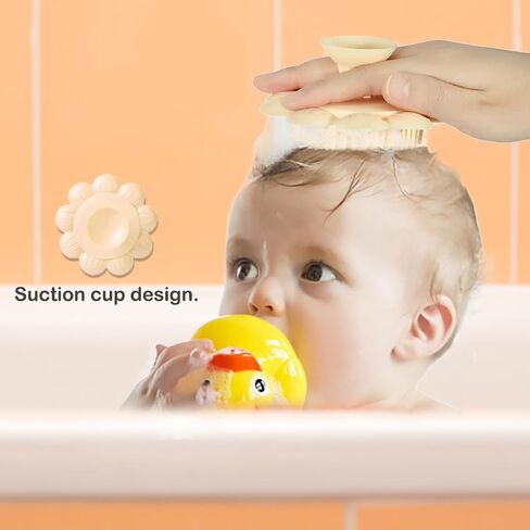 Baby Hair Scalp Massage Shampoo Brush with Soft Baby Bath Brush Silicone Massage Brush for All Hair Kid Newborn Toddler（） in Saudi Arabia
