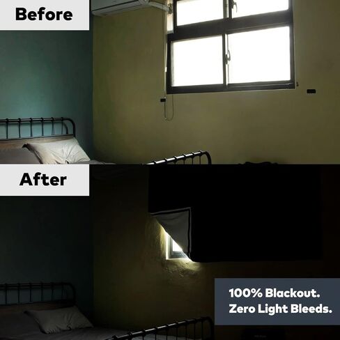 ستائر تعتيم محمولة للنوافذ مقاس 80 انش × 55 انش من سولجرن - ستائر تعتيم للسفر مع وسادات فيلكرو ومواد تعتيم كاملة بنسبة 100% - ستائر تعتيم محمولة وقابلة للتخصيص لغرفة النوم in Kuwait