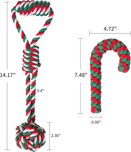 Rope Dog Toys, 5 Packs Cotton Puppy Teething Chew Toys Interactive Christmas Dog Stocking Stuffers Rope Toys for Small Medium Dogs with Bag in Kuwait