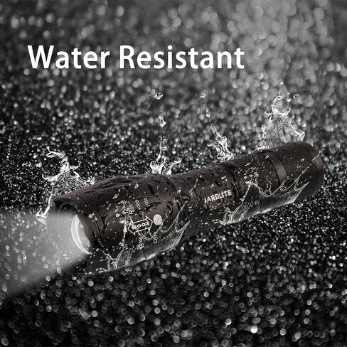 JARDLITE مصباح يدوي للطوارئ LED، 4 عبوات، تركيز قابل للتعديل، مقاوم للماء مع 5 أوضاع، أفضل شعلة تكتيكية للإعصار، والتخييم، ومشي الكلاب in Kuwait