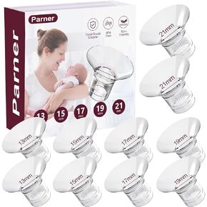 حشوات شفة 17 مم لمضخة الثدي القابلة للارتداء Momcozy S9/S9pro/S10/S12/S12pro/Medela/Tsrete/Spectra/Bellababy إلخ 24 مم، تقلل من نفق 24 مم إلى الحجم الصحيح - 6 قطع in Kuwait