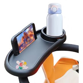 صينية وجبات خفيفة عالمية لعربة الاطفال مع حامل اكواب من ميوسينج - حامل اكواب لعربة الاطفال 3 في 1 مناسب للسفر، ملحقات ترفيهية للنزهات والسفر المريحة، MS-01 in Kuwait