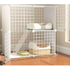 Cat Cage Indoor DIY Cat Playpen Detachable Metal Wire Kennels Cat Cage Indoor Cat Enclosures DIY Cat Playpen Metal Kennel in Kuwait