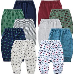 Hakochia Soft and Comfy 100% Cotton Baby Pants for Baby Boys and Girls with Ample Diaper Room 0-12 Months in Kuwait