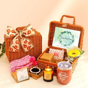 Mother's Day Gifts for Aunt,Auntie Gifts From Niece/Nephew,Unique Basket Birthday Gift Box for Aunt,Aunt Gifts Set for Aunt to be