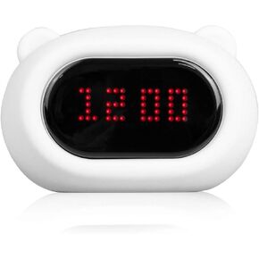 Lumipets Bear Night Light with Alarm Clock, Sleep Training and Sound Machine for Kids, Wake Up Sunrise, Heavy Sleepers Bedrooms, Children's Trainer, Aid, Radio, Ideal Gift, Dual Alarms, Simulation in Kuwait