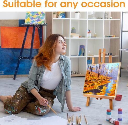 طقم طلاء زهرة سيدة من القماش المرسوم مسبقًا من Essenburg | للبالغين والمراهقين رشفة وطلاء لصالح الحفلات | نشاط ثنائي للتاريخ الليلي يمكنك تنفيذه بنفسك (لوحة قماشية مقاس S 8x10 فقط) in Kuwait