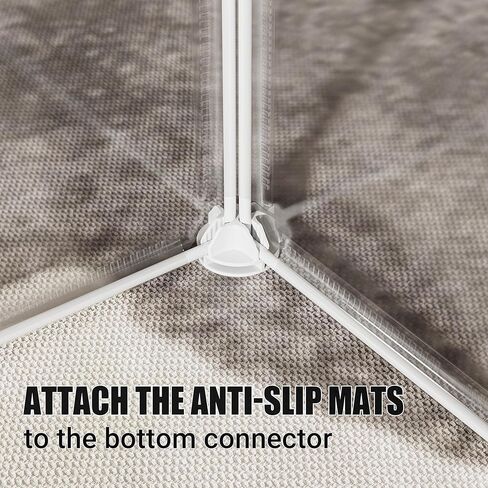 Btnue Pet Playpen حيوان صغير بارتفاع 27.6 بوصة و28 لوحة DIY مع أبواب ووسادة سفلية للحيوانات الأليفة الصغيرة، 55.1 × 41.3 × 27.6 بوصة، أسود (ترقية 2023) in Kuwait