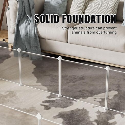 Btnue Pet Playpen حيوان صغير بارتفاع 27.6 بوصة و28 لوحة DIY مع أبواب ووسادة سفلية للحيوانات الأليفة الصغيرة، 55.1 × 41.3 × 27.6 بوصة، أسود (ترقية 2023) in Kuwait