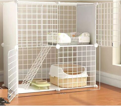 Cat Cage Indoor DIY Cat Playpen Detachable Metal Wire Kennels Cat Cage Indoor Cat Enclosures DIY Cat Playpen Metal Kennel in Kuwait