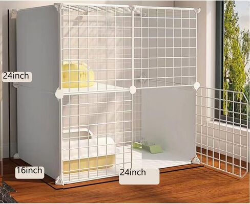 Cat Cage Indoor DIY Cat Playpen Detachable Metal Wire Kennels Cat Cage Indoor Cat Enclosures DIY Cat Playpen Metal Kennel in Kuwait