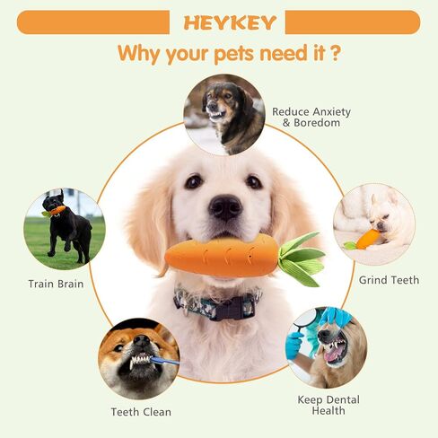 HEYKEY Dog Toys for Aggressive Chewers, Squeaky Dog Toys, Indestructible Dog Toys,Rubber Dog Chew Toys for Small, Medium, Large Dogs, Milk Flavor in Saudi Arabia