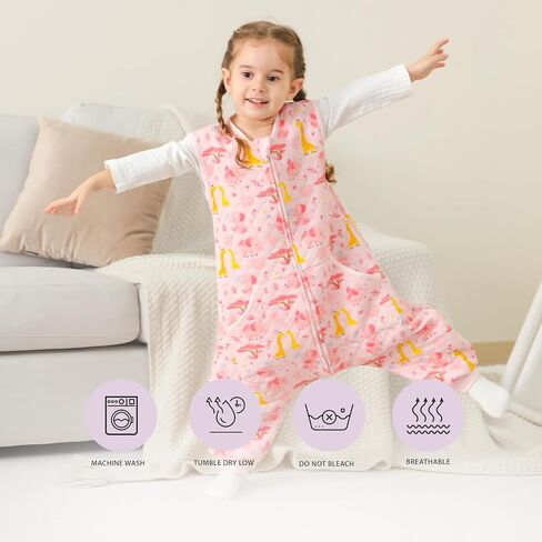 HOMEAL Toddler Sleep Sack with Legs, 1.0 TOG Wearable Blanket, Soft Cotton Baby Sleep Sack for Kids (2T–3T) in Saudi Arabia