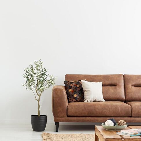 VaryFloral 5FT شجرة زيتون وهمية مع سلة منسوجة شجرة زيتون صناعية من الحرير الواقعي مع فواكه 5 أقدام شجرة خضراء اصطناعية بوعاء نبات صناعي لديكور المنزل وغرفة المعيشة وغرفة النوم وأرضية الحمام in Kuwait