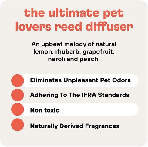 Zoop Pet Odor Remover Reed Diffuser - Long Lasting Pet Odor Oil Diffuser - Non-Toxic Eco-Friendly Reed Diffuser Set & Diffuser Sticks - Air Freshening Pet Odor Eliminator Scented Diffuser for Home. in Kuwait